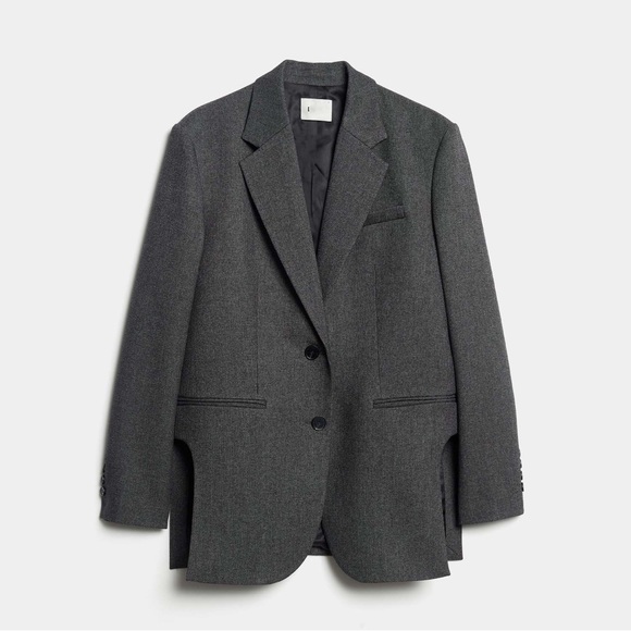 COPY - NWOT Lime charcoal gray oversized blazer, size s - Picture 5 of 12